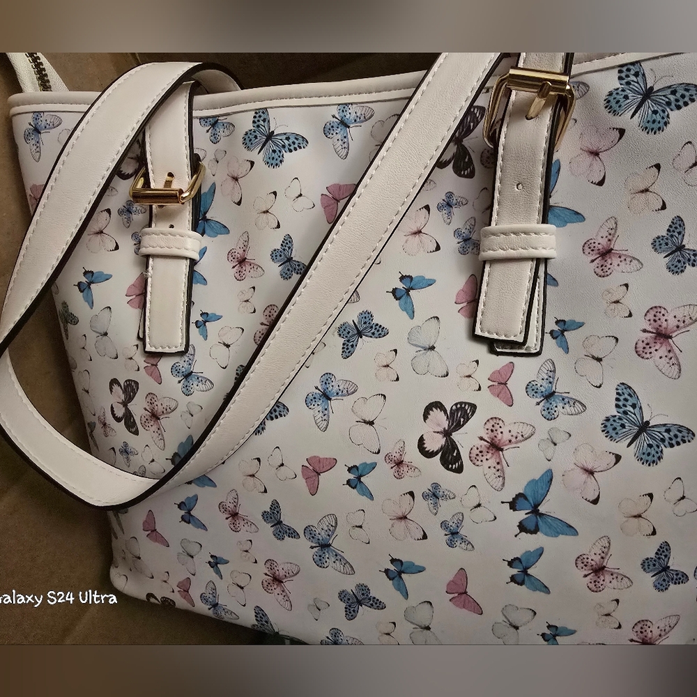 Gloria Vanderbilt Top Zip Butterfly Tote NWT - Picture 10 of 10